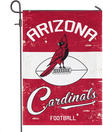 Arizona Cardinals Premium House Flag Banner, Double Sided, Retro Vintage Style, Linen, 28x44 Inch by Fielders Choice