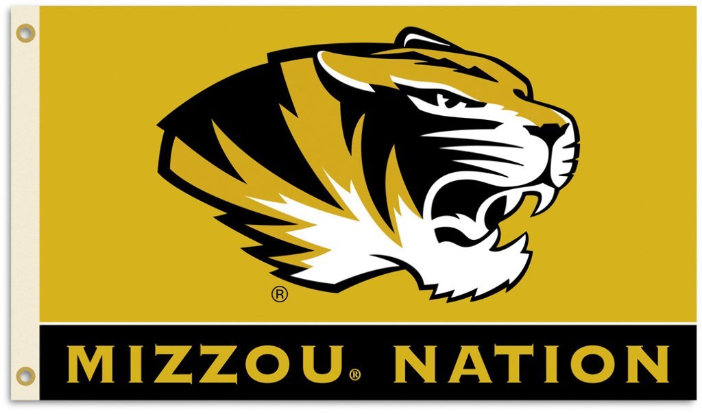 BSI PRODUCTS, INC. - Missouri Tigers 3’x5’ Flag with Heavy-Duty Brass Grommets - MU Football, Basketball, and Baseball Pride - High Durability for Indoor and Outdoor Use - Great Gift Idea - Yellow by Fielders Choice
