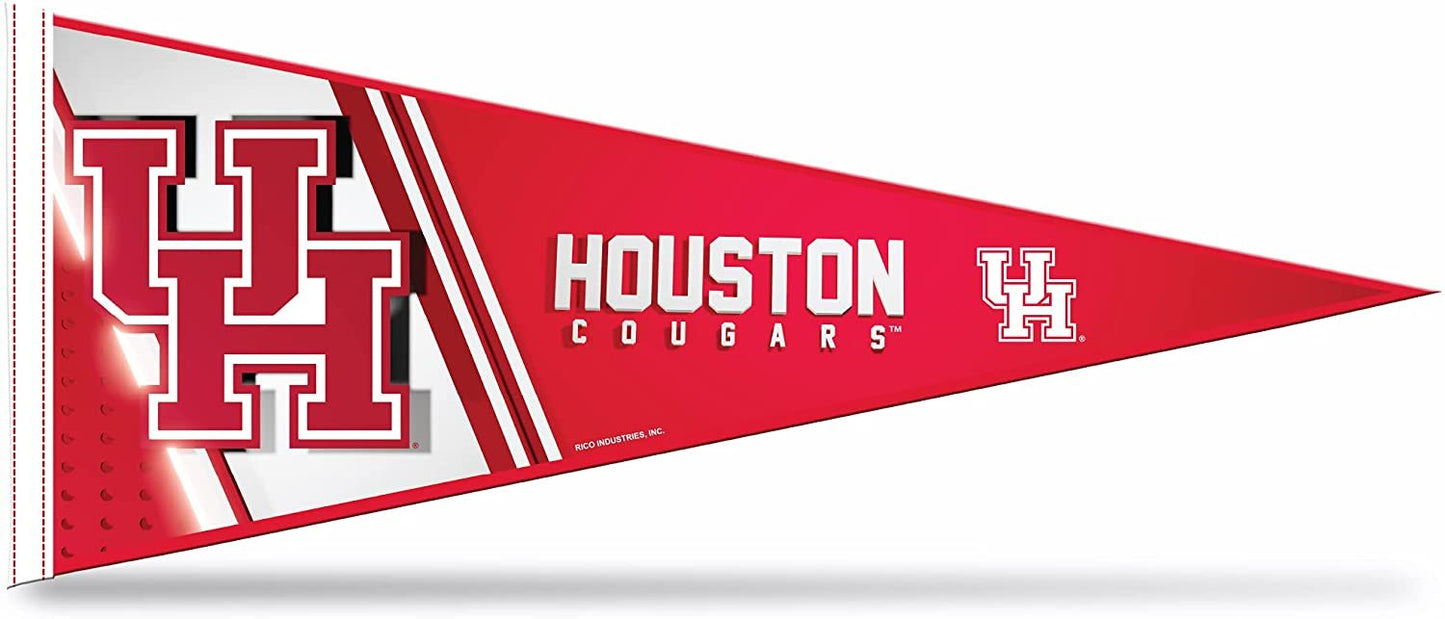 University of Houston Cougars Soft Felt Pennant, 12x30 Inch, Easy To Hang by Fielders Choice