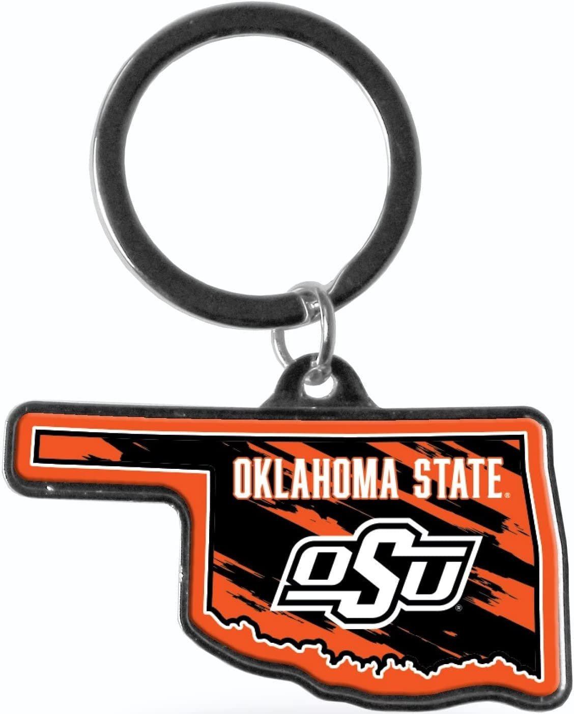 Oklahoma State University Cowboys Metal Keychain State Shape by Fielders Choice