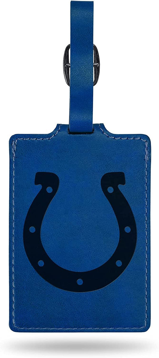 Indianapolis Colts Luggage Bag Tag Laser Engraved Ultra Suede Includes ID Card by Fielders Choice