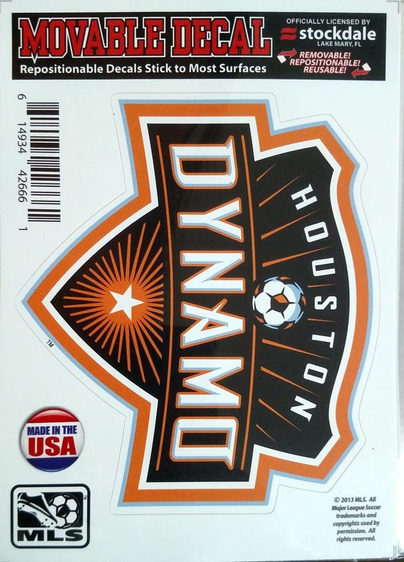 Houston Dynamo 5" Vinyl Die Cut Decal Sticker Repositionable MLS Soccer Football Club by Fielders Choice