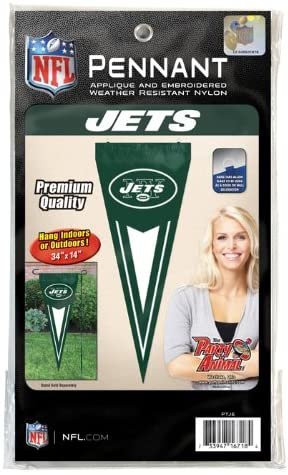 New York Jets 14x34 Inch Garden Flag Banner Yard Pennant Design Embroidered Outdoor by Fielders Choice