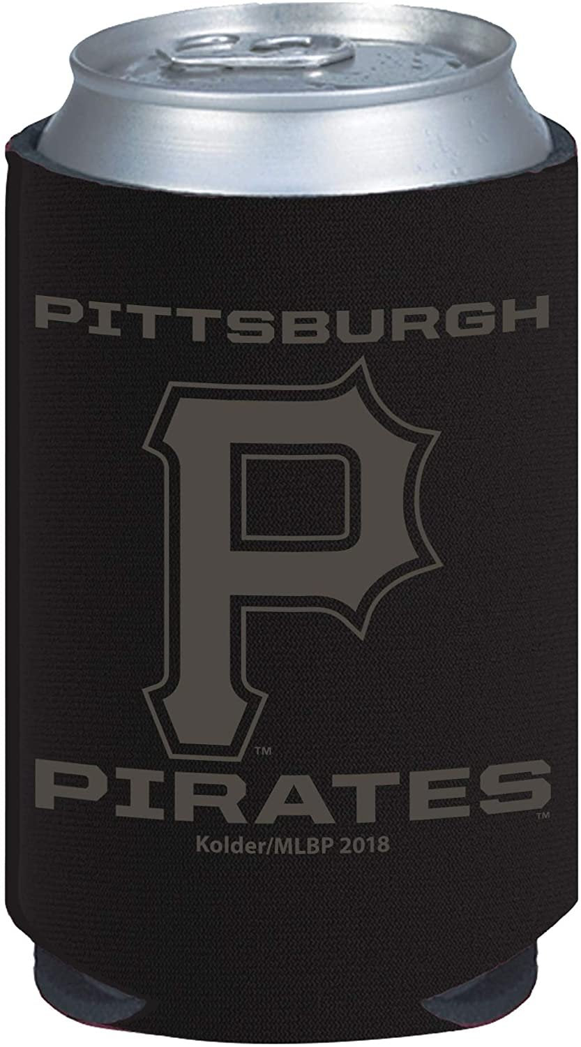 Pittsburgh Pirates 2-Pack Tonal Black Design 12oz CAN Neoprene Beverage Insulator Holder Cooler Baseball by Fielders Choice