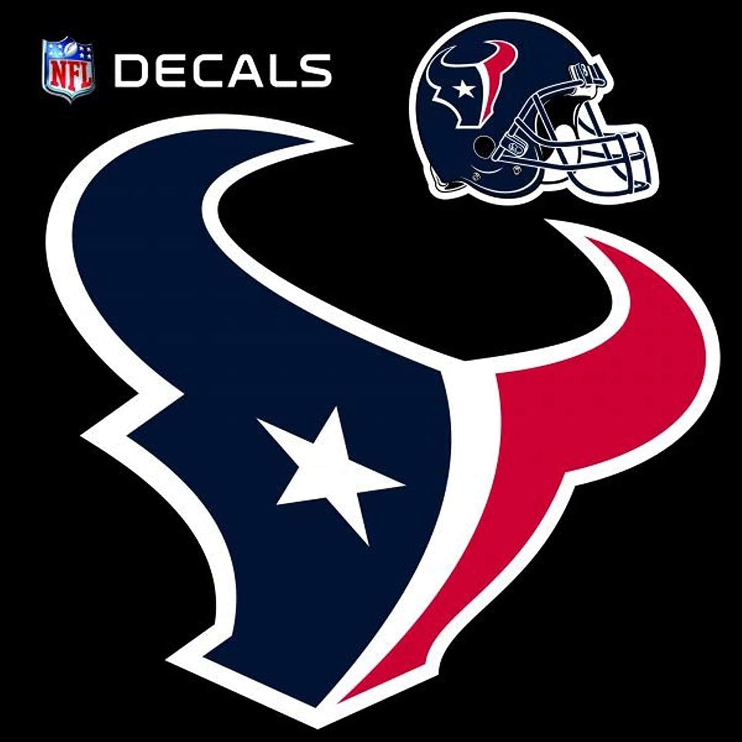 Houston Texans 8 Inch Decal Sticker, Primary Logo Design, Vinyl Die Cut, Auto Home by Fielders Choice