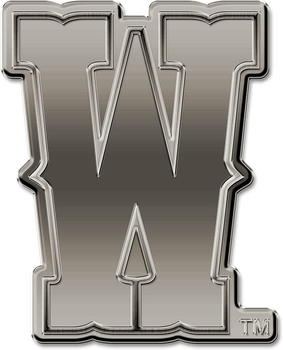 University of Wyoming Cowboys Solid Metal Auto Emblem Antique Nickel for Car/Truck/SUV by Fielders Choice
