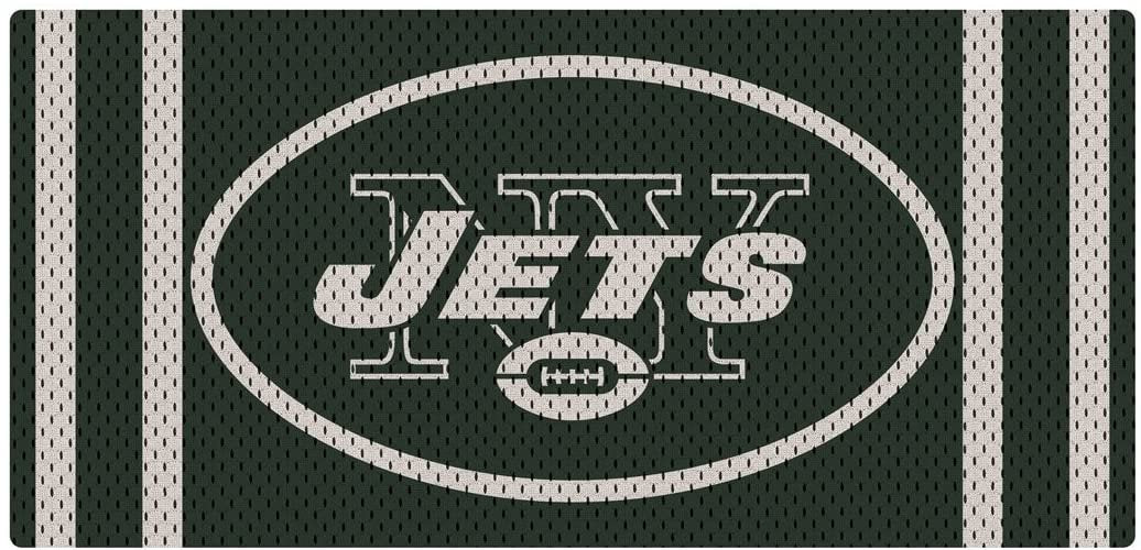 New York Jets Premium Laser Cut Tag Acrylic Inlaid License Plate, Team Jersey Design, 6x12 Inch by Fielders Choice
