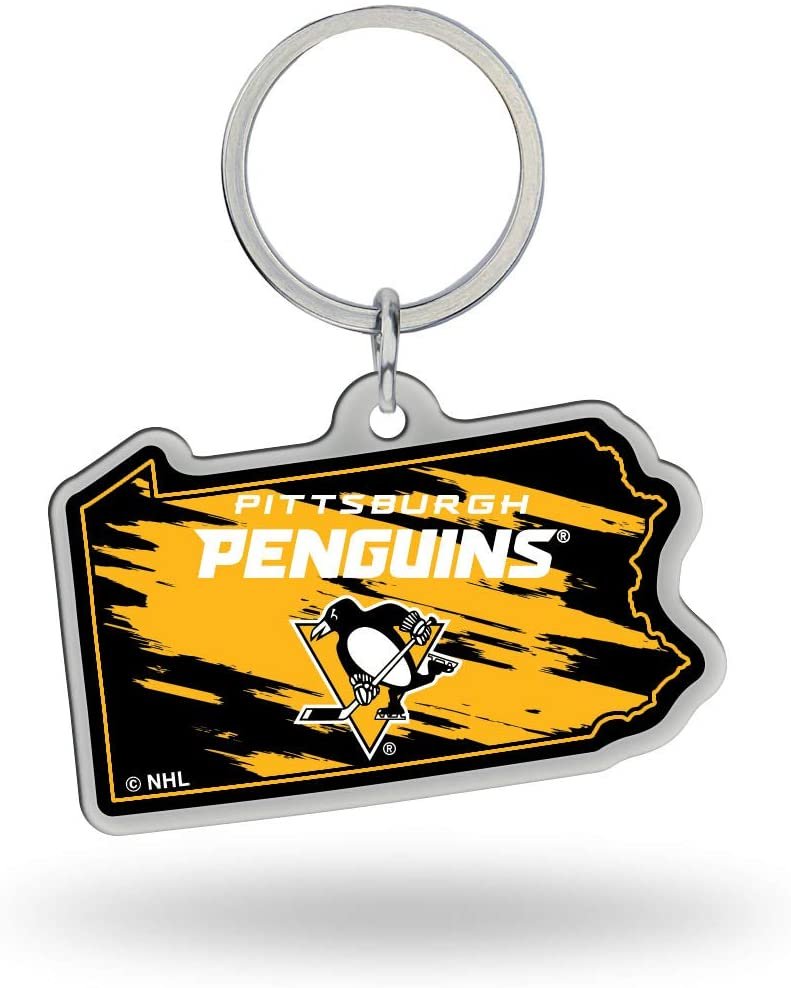 NHL Pittsburgh Penguins State Shape Keychain by Fielders Choice