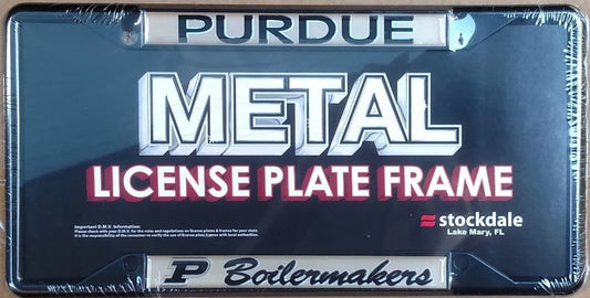 Purdue Boilermakers SD Deluxe BLACK Metal License Plate Frame Cover University by Fielders Choice