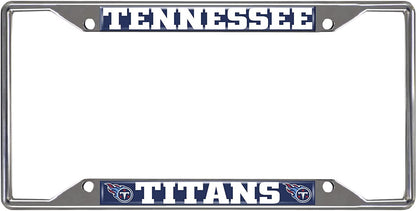 Tennessee Titans Metal License Plate Frame Chrome Tag Cover 6x12 Inch by Fielders Choice