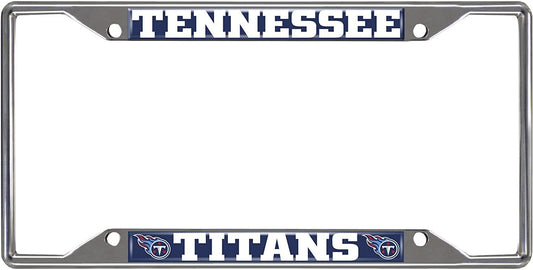 Tennessee Titans Metal License Plate Frame Chrome Tag Cover 6x12 Inch by Fielders Choice