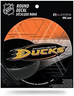 Anaheim Ducks 4 Inch Round Sticker Decal Flat Vinyl Full Adhesive Backing by Fielders Choice