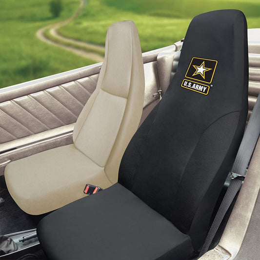 FANMATS - 15689 Military U.S. Army Seat Cover, 20" x 48"/Small, Black by Fielders Choice