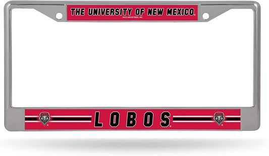 University of New Mexico Lobos Premium Metal License License Plate Frame Chrome Tag Cover, 12x6 Inch by Fielders Choice