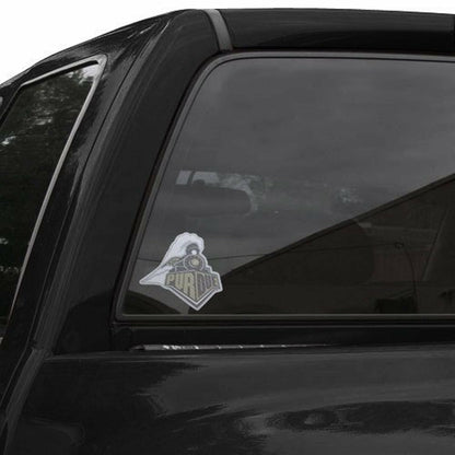 Purdue University Boilermakers 8 Inch Preforated Window Film Decal Sticker, One-Way Vision, Adhesive Backing by Fielders Choice