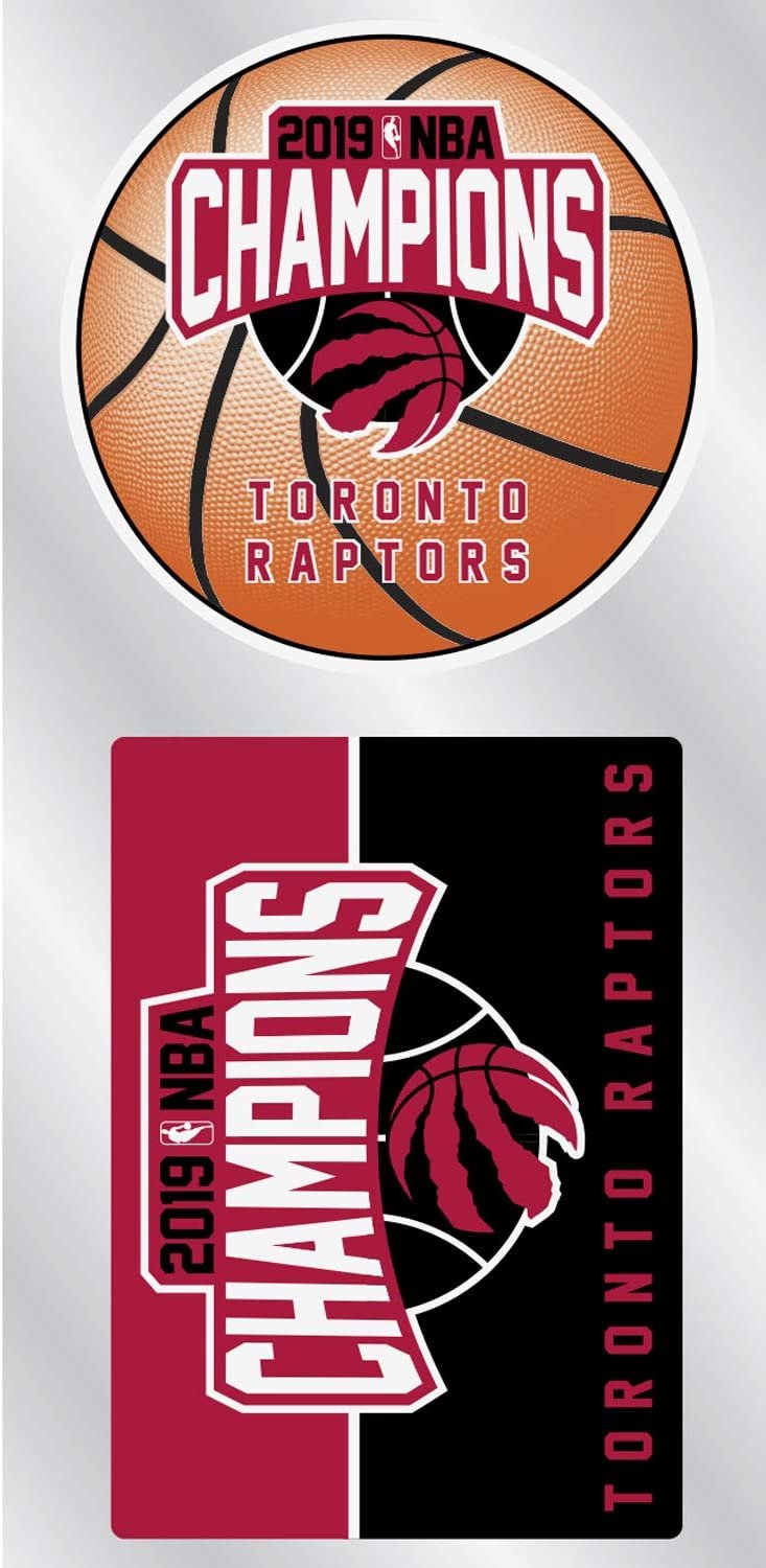 Toronto Raptors 2019 NBA Champions Double Up Die Cut Sticker Decal Sheet, 4x8 Inch by Fielders Choice