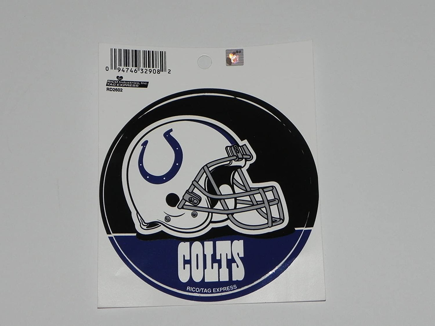 Indianapolis Colts 4 Inch Flat Vnyl Round Decal Sticker Auto Home by Fielders Choice
