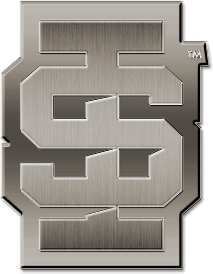 Idaho State University Bengals Solid Metal Auto Emblem Antique Nickel for Car/Truck/SUV by Fielders Choice