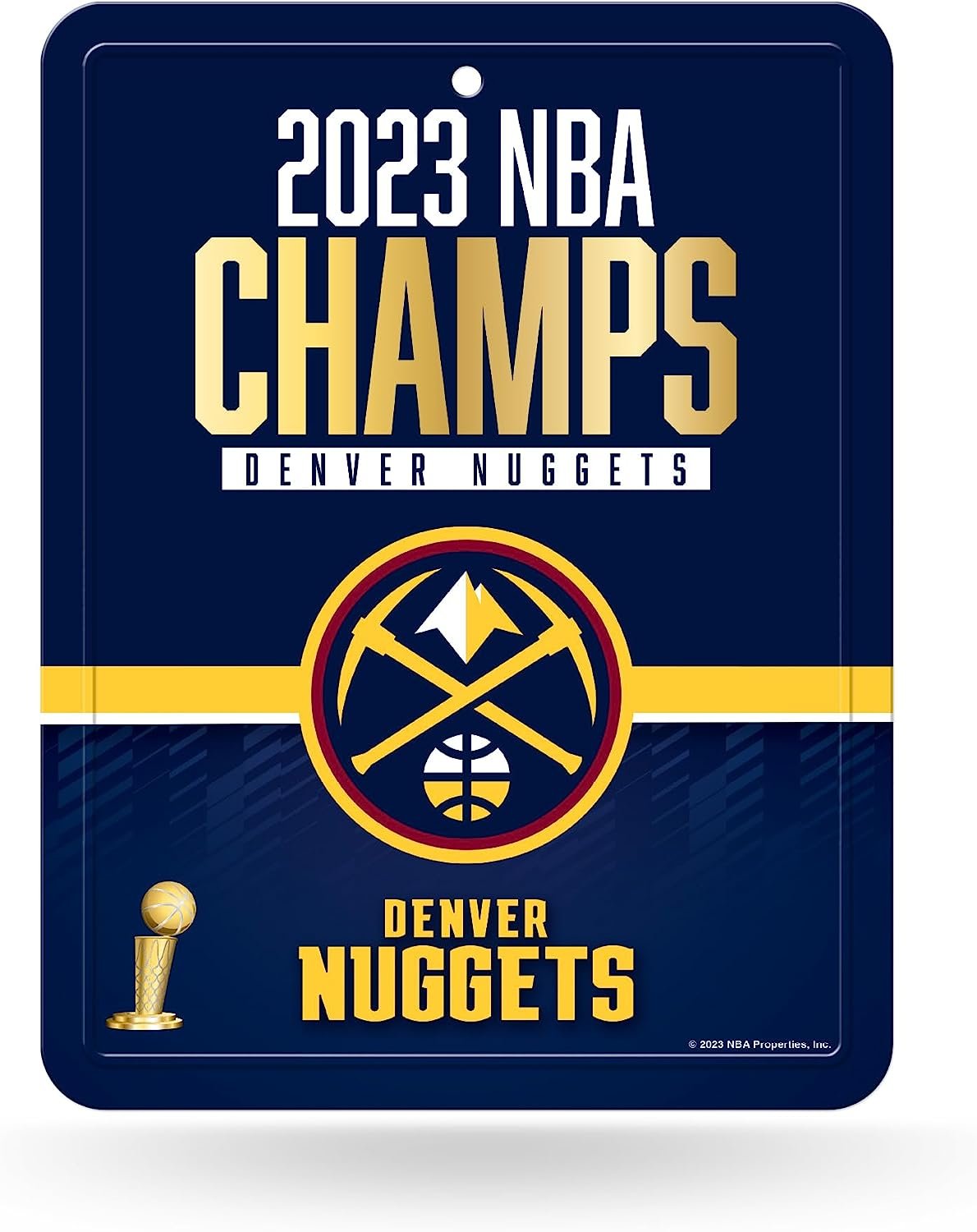 Denver Nuggets 2023 NBA Champions Premium 8.5x11 Inch Metal Parking Wall Sign Home Office Decor by Fielders Choice