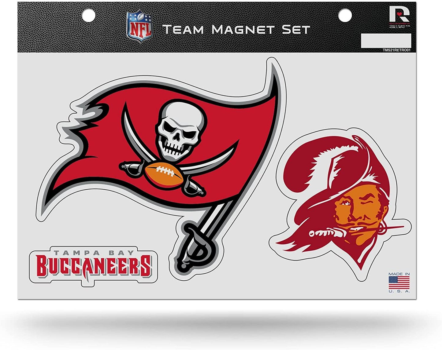 NFL Tampa Bay Buccaneers Retro Team Magnet Set by Fielders Choice
