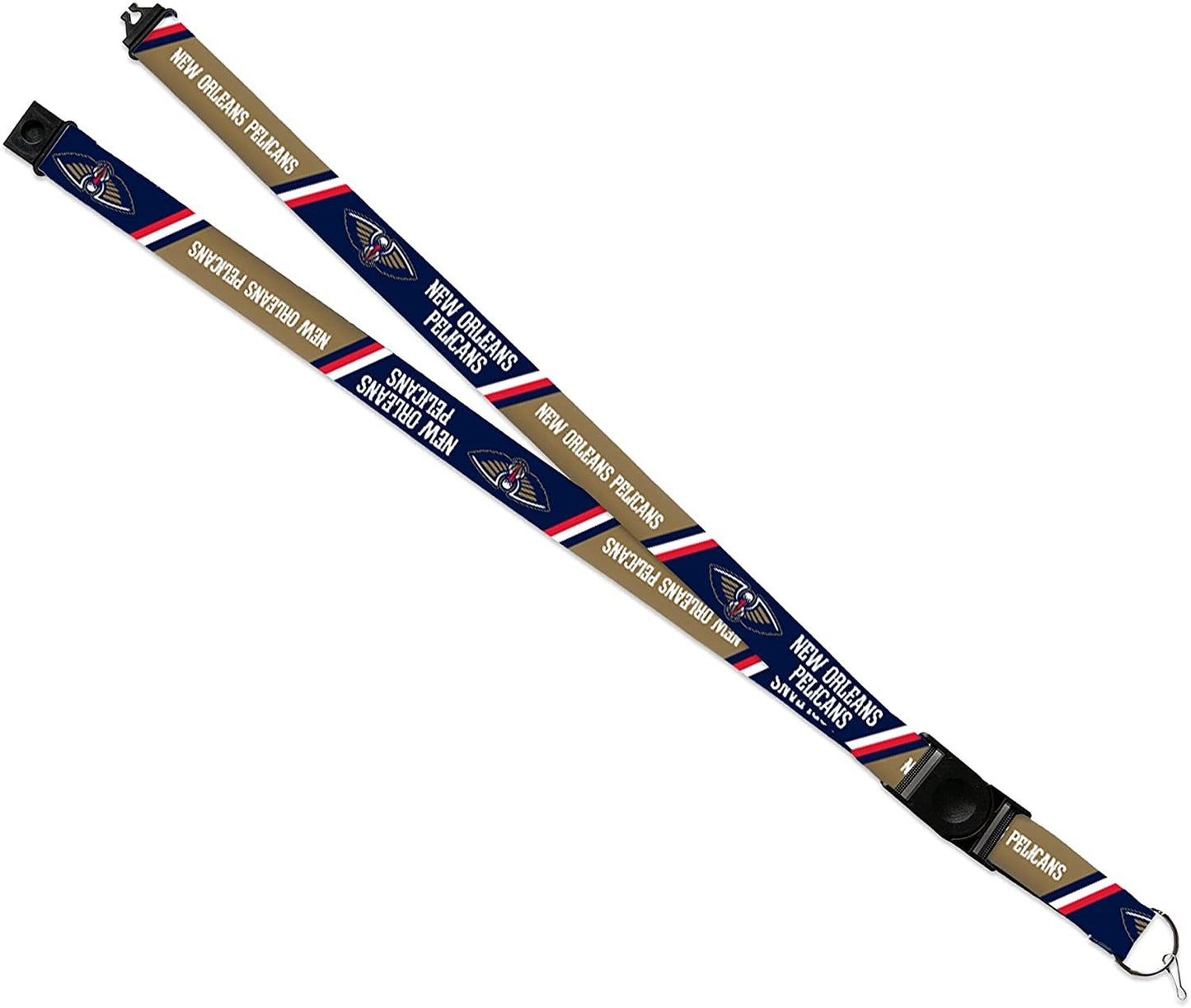 New Orleans Pelicans Premium Lanyard Keychain 18 Inch Button Clip Safety Breakaway by Fielders Choice