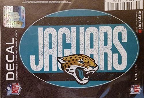 Jacksonville Jaguars 5"x7" Vintage Repositionable Vinyl Decal Auto Home Football by Fielders Choice