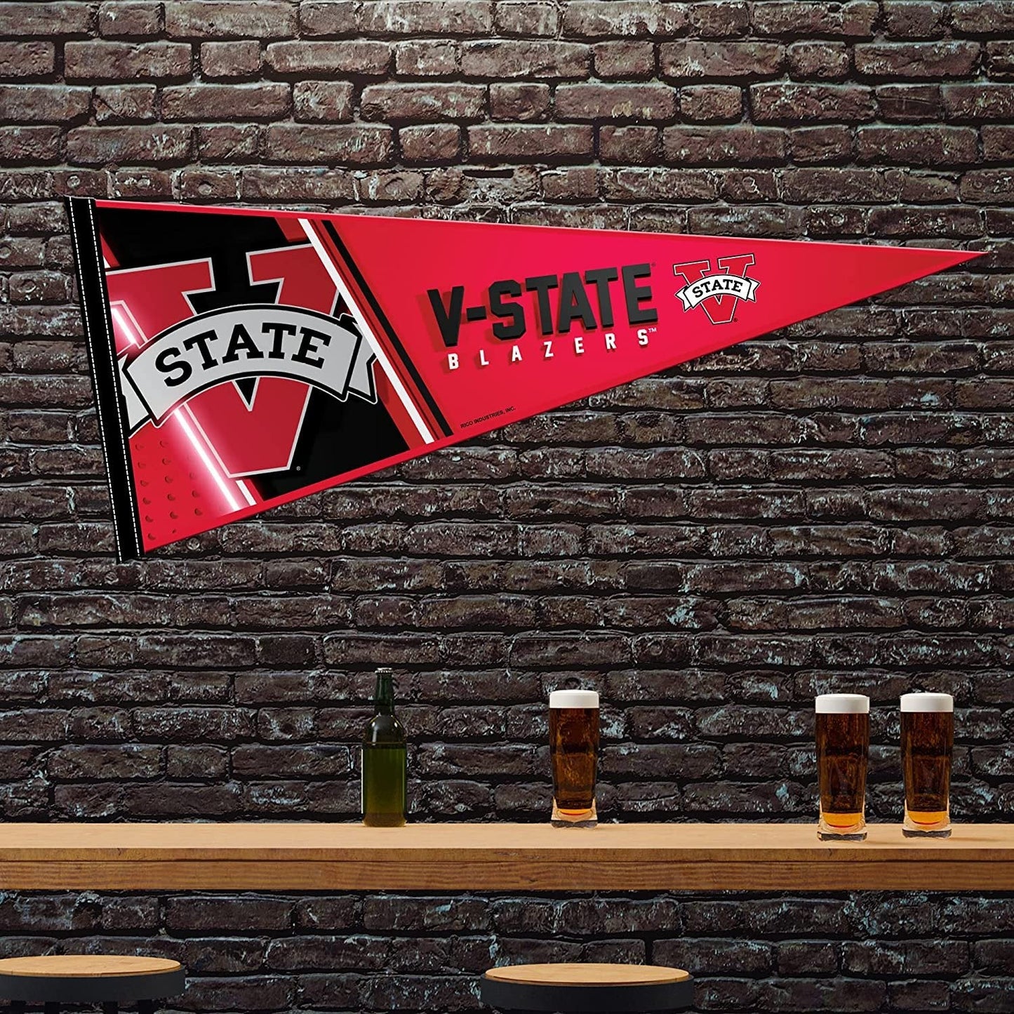 Valdosta State University Blazers Soft Felt Pennant, Primary Design, 12x30 Inch, Easy To Hang by Fielders Choice