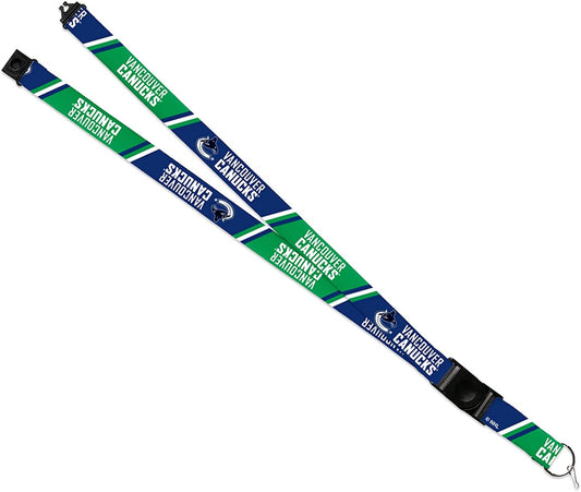 Vancouver Canucks Lanyard Keychain Safety Breakaway Double Sided by Fielders Choice