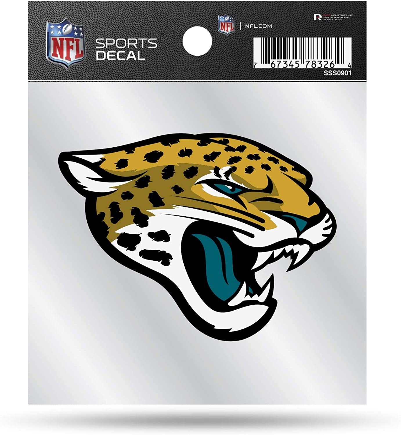 Jacksonville Jaguars Sticker Decal 4x4 Inch Clear Backing Auto Home by Fielders Choice