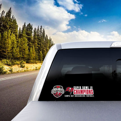 FANMATS 30763 Tampa Bay Buccaneers 2021 Super Bowl LV Champions 2 Piece Team Slogan Decal Sticker Set by Fielders Choice
