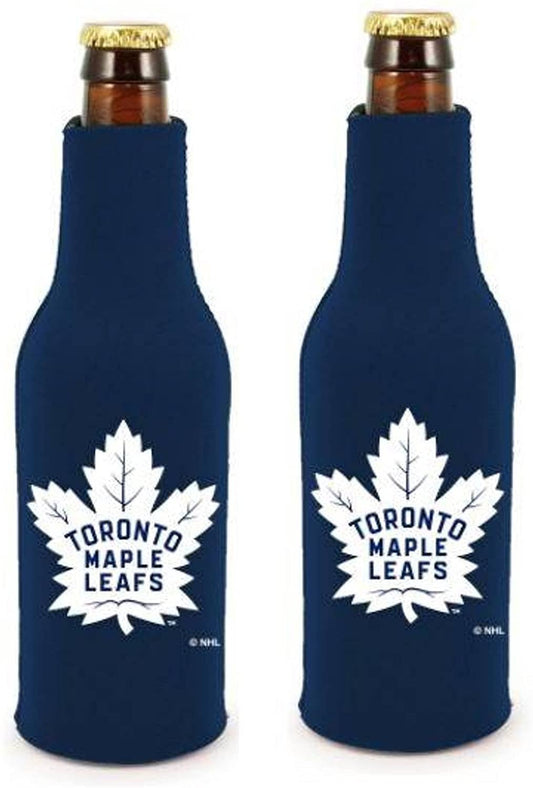 Toronto Maple Leafs New Logo 2-Pack 12oz Bottle Zipper Beverage Insulator Neoprene Holder Cooler Coolie Hockey by Fielders Choice