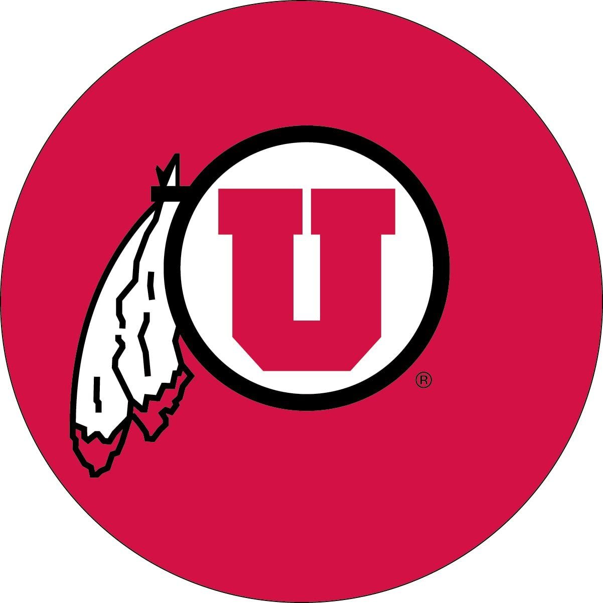 Utah Running Utes DECAL RR 4" Round Vinyl Auto Home Window Glass University of by Fielders Choice