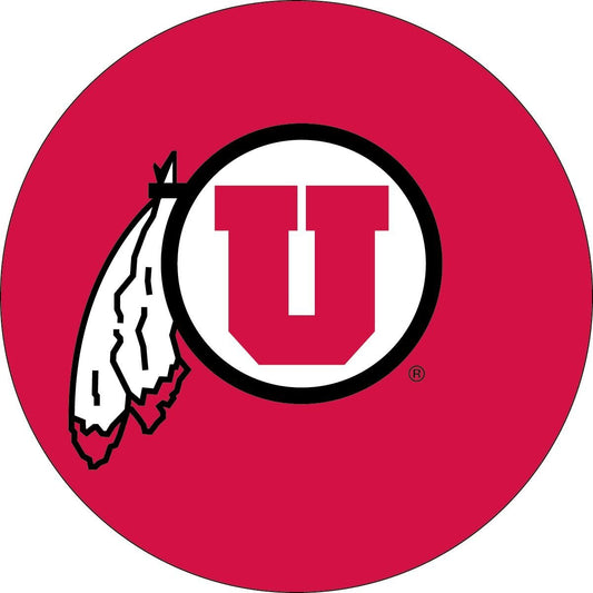 Utah Running Utes DECAL RR 4" Round Vinyl Auto Home Window Glass University of by Fielders Choice