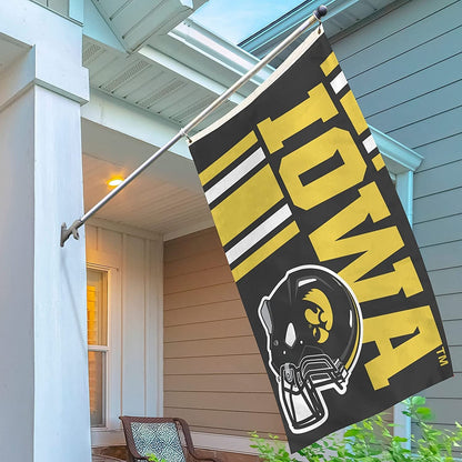 University of Iowa Hawkeyes Flag Banner 3x5 Feet Metal Grommets Helmet Design by Fielders Choice