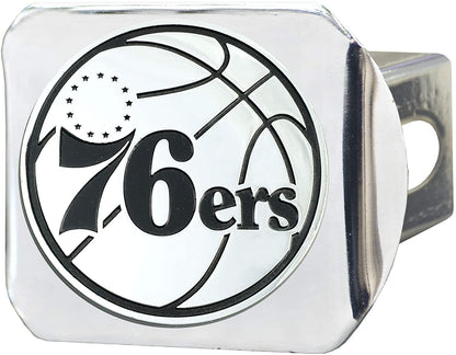 Philadelphia 76ers Hitch Cover Solid Metal with Raised Chrome Metal Emblem 2" Square Type III by Fielders Choice
