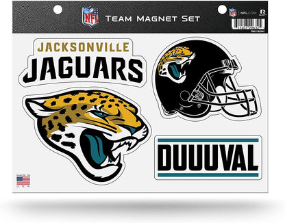 Jacksonville Jaguars 4 Piece Team Magnet Sheet Set 8.5x11 Inch Alternate Design by Fielders Choice