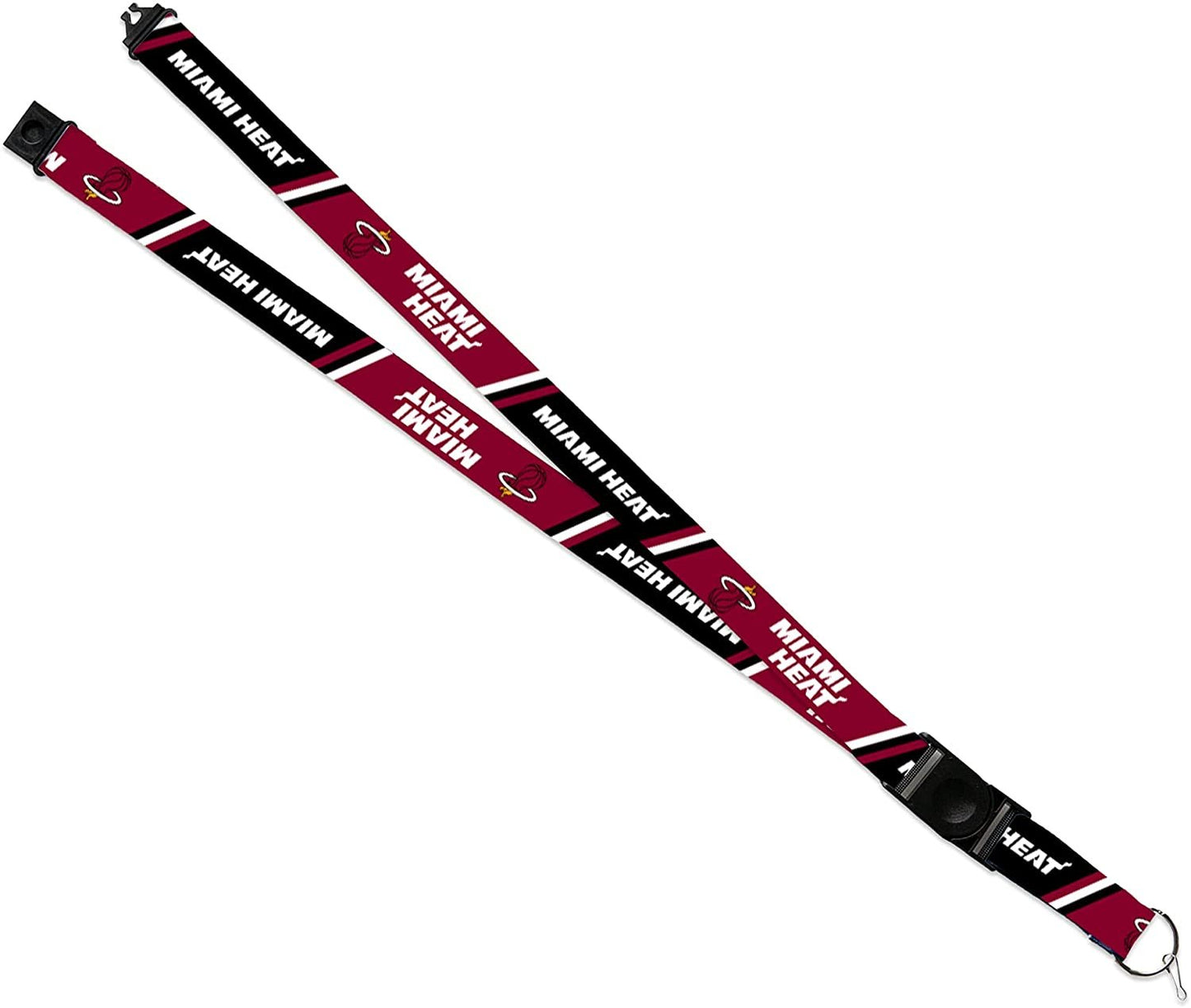 Miami Heat Premium Lanyard Keychain 18 Inch Button Clip Safety Breakaway by Fielders Choice