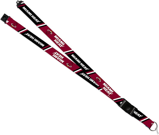 Miami Heat Premium Lanyard Keychain 18 Inch Button Clip Safety Breakaway by Fielders Choice