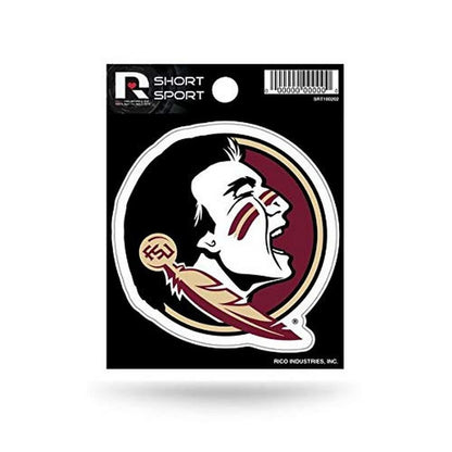 Rico Industries NCAA Florida State Seminoles Die Cut Team Logo Short Sport Sticker by Fielders Choice