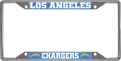 Los Angeles Chargers Metal License Plate Frame Chrome Tag Cover 6x12 Inch by Fielders Choice