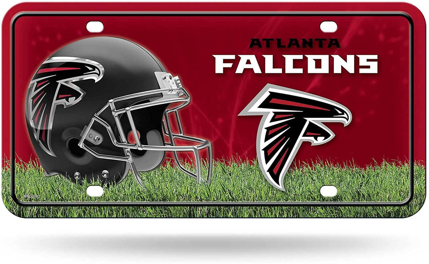 Atlanta Falcons Metal Auto Tag License Plate, Helmet Design, 6x12 Inch by Fielders Choice