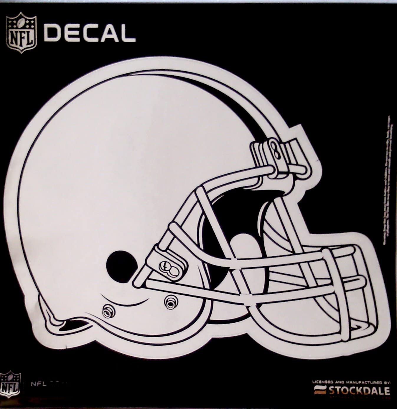 Cleveland Browns 12 Inch Decal Sticker, Metallic Chrome Shimmer Design by Fielders Choice
