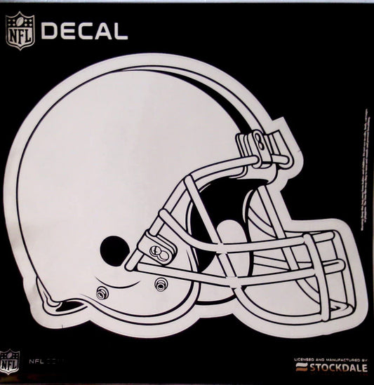 Cleveland Browns 12 Inch Decal Sticker, Metallic Chrome Shimmer Design by Fielders Choice