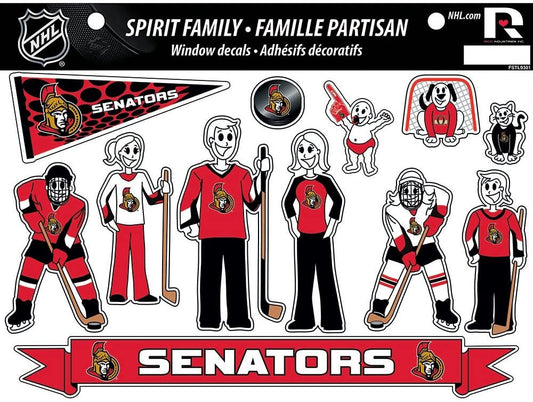 NHL Ottawa Senators Family Decals Sheet by Fielders Choice