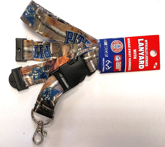 University of Pittsburgh Panthers Pitt Camo Lanyard Keychain Double Sided Breakaway Safety Design Adult 18 Inch by Fielders Choice