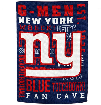 New York Giants Premium Banner House Flag, Double Sided, 28x44 Inch, Fan Rules Design by Fielders Choice
