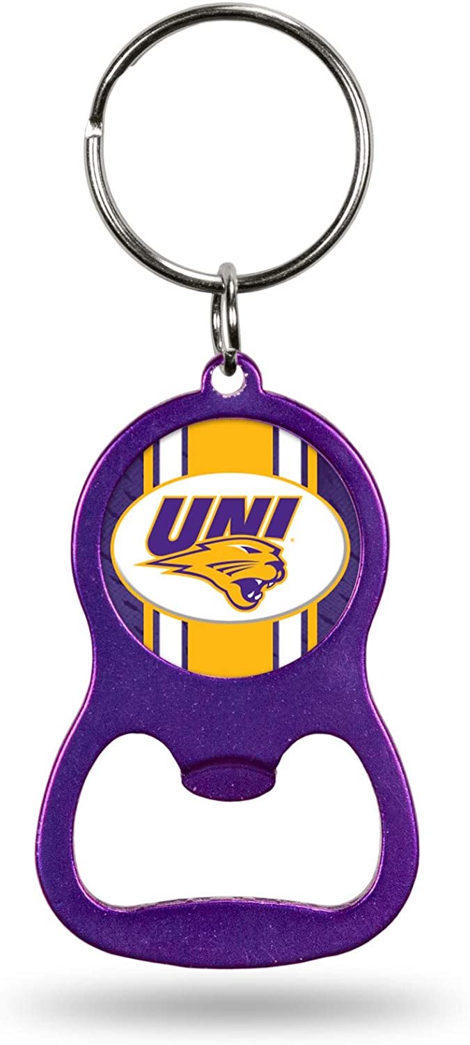 University of Northern Iowa Panthers Premium Solid Metal Bottle Opener Keychain, Key Ring, Team Color by Fielders Choice