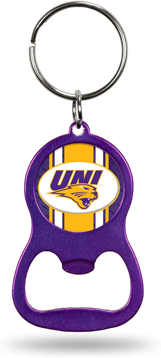 University of Northern Iowa Panthers Premium Solid Metal Bottle Opener Keychain, Key Ring, Team Color by Fielders Choice