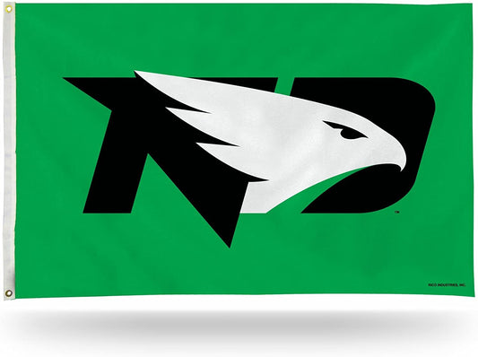 University of North Dakota Fighting Hawks Premium 3x5 Feet Flag Banner, Logo Design, Metal Grommets, Outdoor Use, Single Sided by Fielders Choice