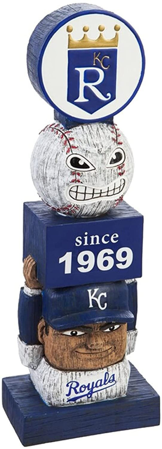Kansas City Royals Tiki Totem Pole Vintage Design 16" Garden Statue Outdoor Home Figurine Decoration Baseball by Fielders Choice